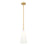 Z-Lite Farrell 1 Light 7.25" Pendant/Rod, Modern Gold/White