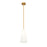 Z-Lite Farrell 1 Light 7.25" Pendant/Rod, Modern Gold/White