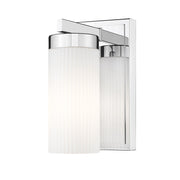 Z-Lite Danica 1 Light Wall Sconce, Chrome/White - 3044-1S-CH