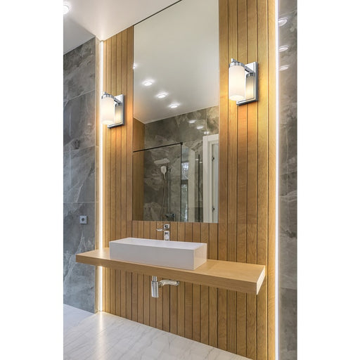 Z-Lite Danica 1 Light Wall Sconce, Chrome/White