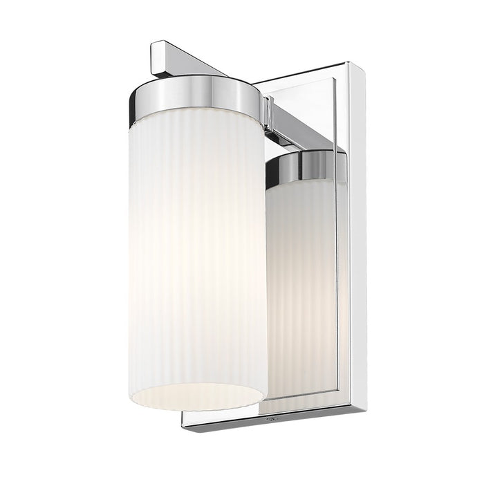 Z-Lite Danica 1 Light Wall Sconce, Chrome/White