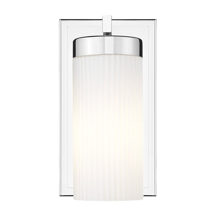 Z-Lite Danica 1 Light Wall Sconce, Chrome/White
