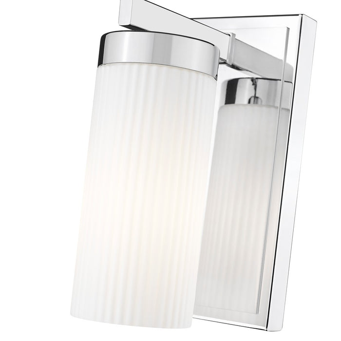 Z-Lite Danica 1 Light Wall Sconce, Chrome/White