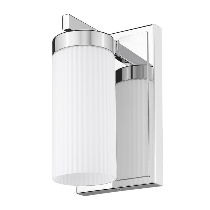 Z-Lite Danica 1 Light Wall Sconce, Chrome/White
