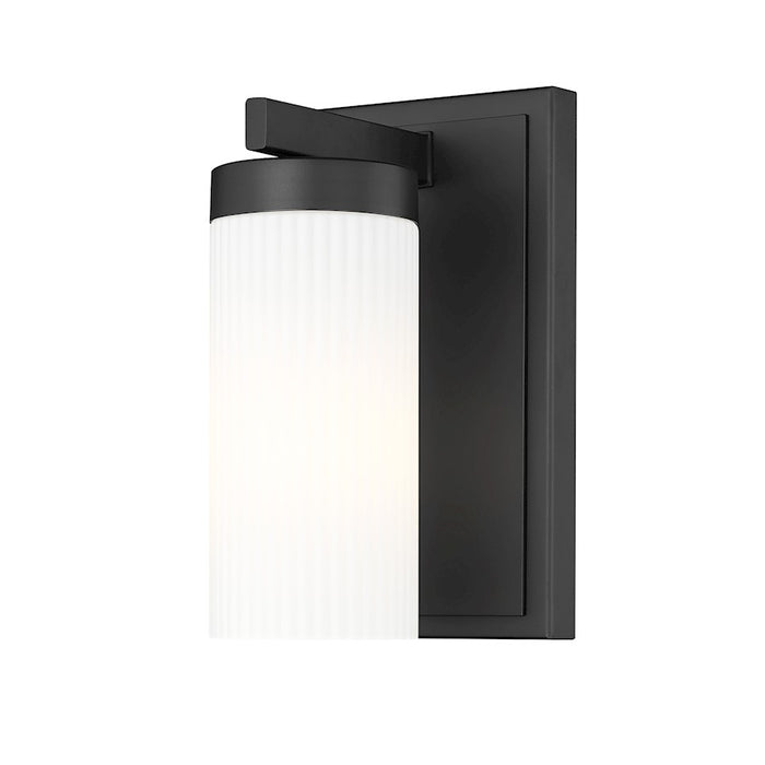 Z-Lite Danica 1 Light 4.75" Wall Sconce, Matte Black/White - 3044-1S-MB