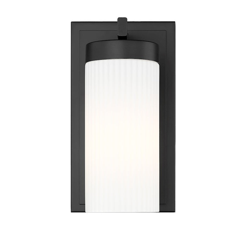 Z-Lite Danica 1 Light 4.75" Wall Sconce, Matte Black/White