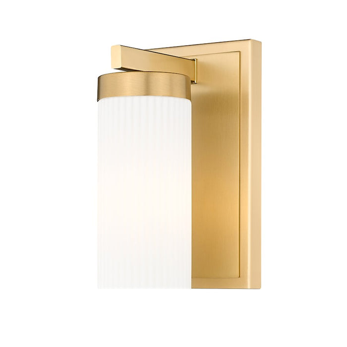 Z-Lite Danica 1 Light 4.75" Wall Sconce, Modern Gold/White - 3044-1S-MGLD