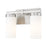 Z-Lite Danica 2 Light Vanity, Brushed Nickel/White - 3044-2V-BN
