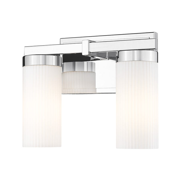 Z-Lite Danica 2 Light Vanity, Chrome/White - 3044-2V-CH