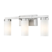 Z-Lite Danica 3 Light Vanity, Brushed Nickel/White - 3044-3V-BN