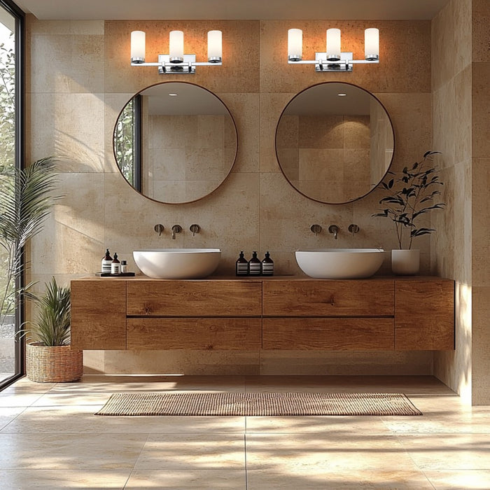 Z-Lite Danica 3 Light Vanity, Chrome/White