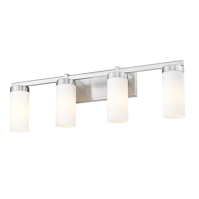 Z-Lite Danica 4 Light Vanity, Brushed Nickel/White