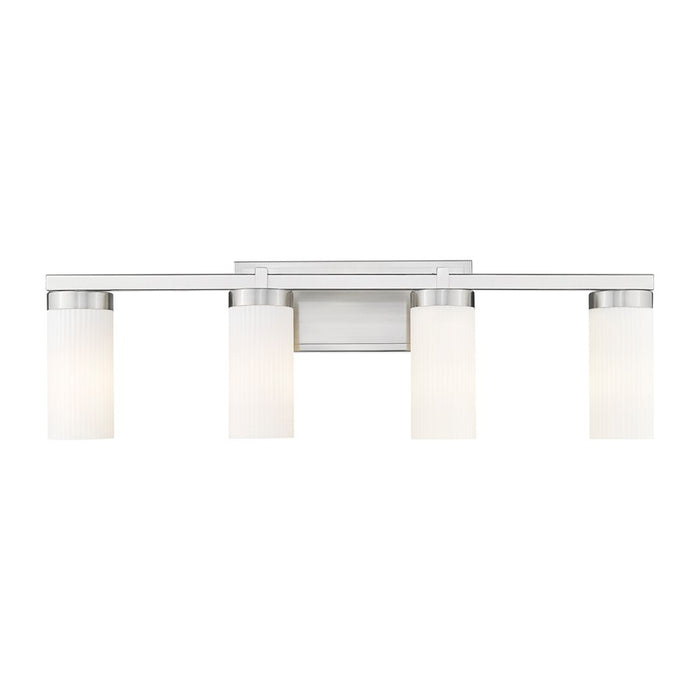 Z-Lite Danica 4 Light Vanity, Brushed Nickel/White