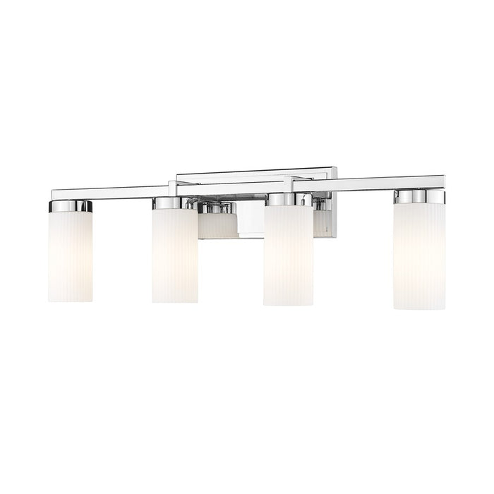 Z-Lite Danica 4 Light Vanity, Chrome/White - 3044-4V-CH