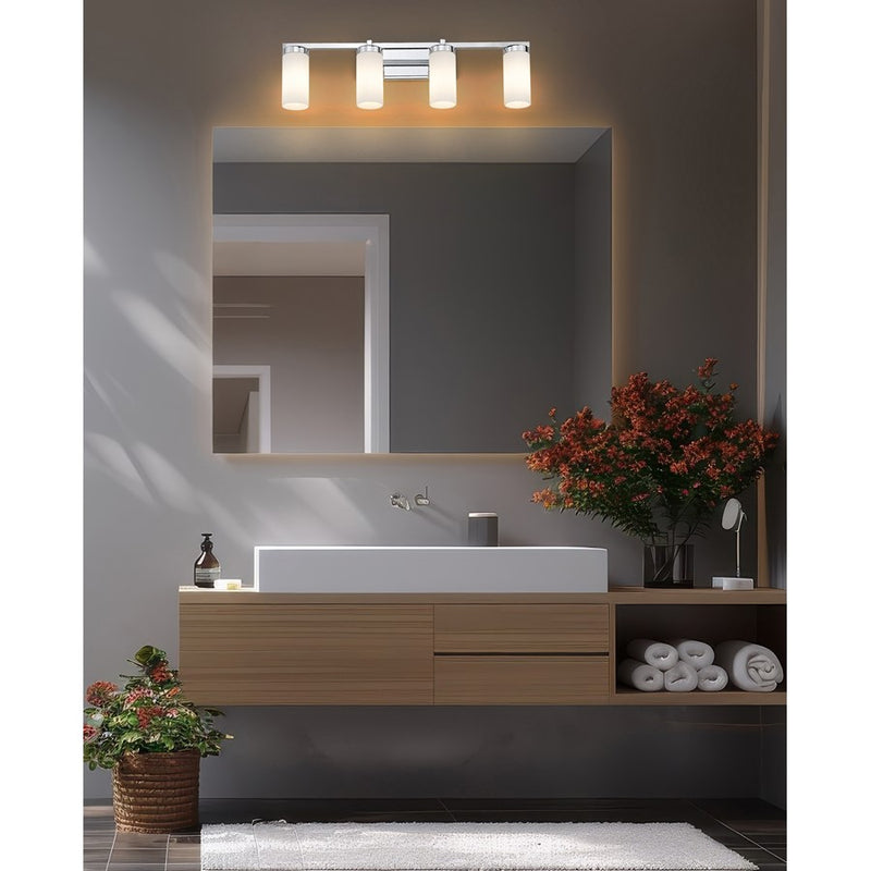 Z-Lite Danica 4 Light Vanity, Chrome/White