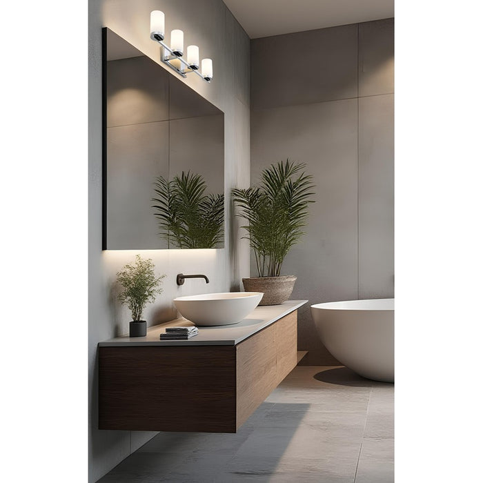 Z-Lite Danica 4 Light Vanity, Chrome/White