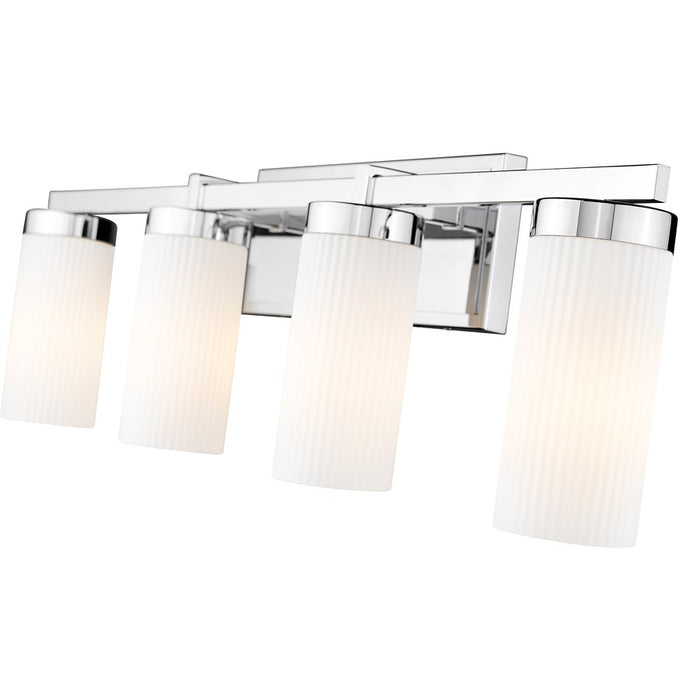 Z-Lite Danica 4 Light Vanity, Chrome/White