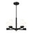 Z-Lite Danica 5 Light 19.5" Chandelier, Matte Black/White