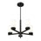 Z-Lite Danica 5 Light 19.5" Chandelier, Matte Black/White