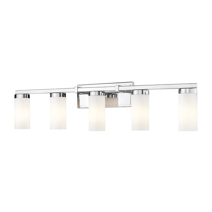 Z-Lite Danica 5 Light Vanity, Chrome/White - 3044-5V-CH