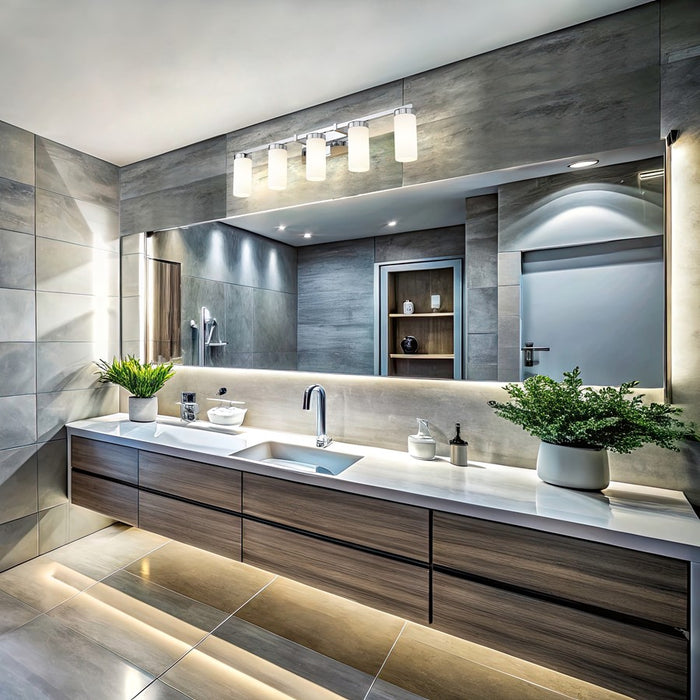 Z-Lite Danica 5 Light Vanity, Chrome/White