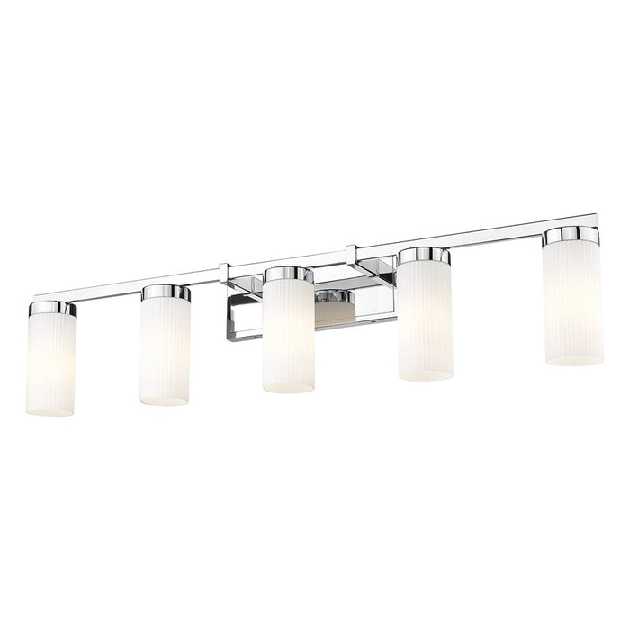 Z-Lite Danica 5 Light Vanity, Chrome/White