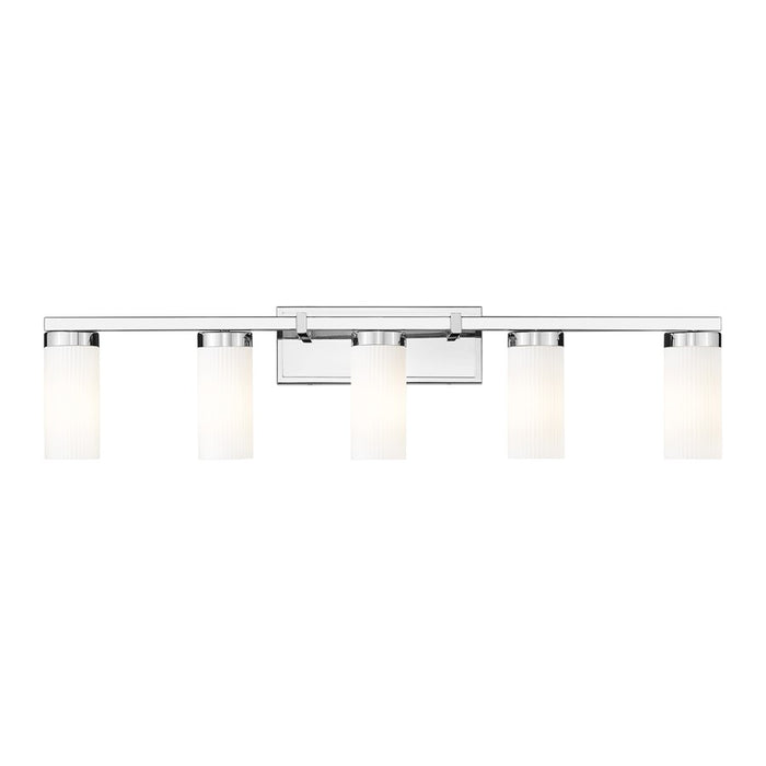 Z-Lite Danica 5 Light Vanity, Chrome/White