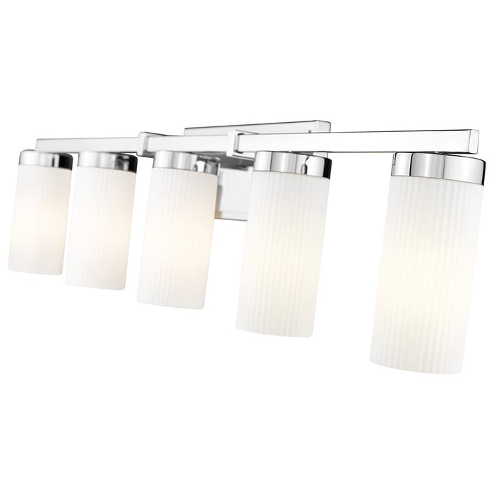 Z-Lite Danica 5 Light Vanity, Chrome/White