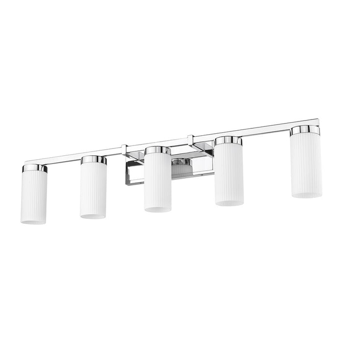Z-Lite Danica 5 Light Vanity, Chrome/White