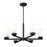 Z-Lite Danica 6 Light 26" Chandelier, Matte Black/White