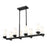 Z-Lite Danica 8 Light 12" Linear Chandelier, Matte Black/White