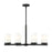 Z-Lite Danica 8 Light 31.5" Chandelier, Matte Black/White - 3044-8MB