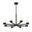 Z-Lite Danica 8 Light 31.5" Chandelier, Matte Black/White