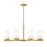 Z-Lite Danica 8 Light 31.5" Chandelier, Modern Gold/White - 3044-8MGLD