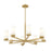 Z-Lite Danica 8 Light 31.5" Chandelier, Modern Gold/White