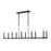 Z-Lite Kaden 10 Light Linear Chandelier, Matte Black/Alabaster