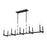 Z-Lite Kaden 10 Light Linear Chandelier, Matte Black/Alabaster