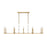 Z-Lite Kaden 10 Light Linear Chandelier, Modern Gold/Alabaster