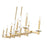 Z-Lite Kaden 10 Light Linear Chandelier, Modern Gold/Alabaster