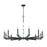 Z-Lite Kaden 12 Light Chandelier, Matte Black/Alabaster