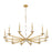 Z-Lite Kaden 12 Light Chandelier, Modern Gold/Alabaster