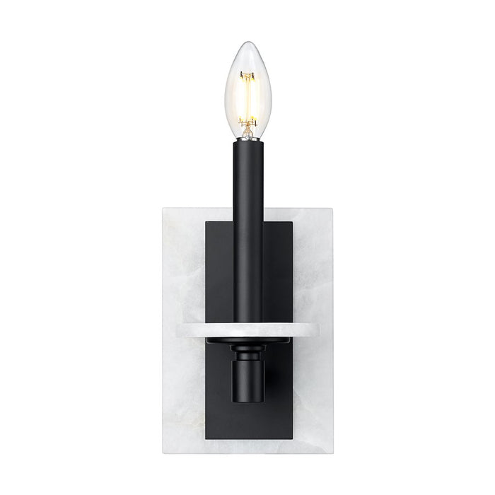 Z-Lite Kaden 1 Light Wall Sconce, Matte Black/Alabaster - 3045-1S-MB