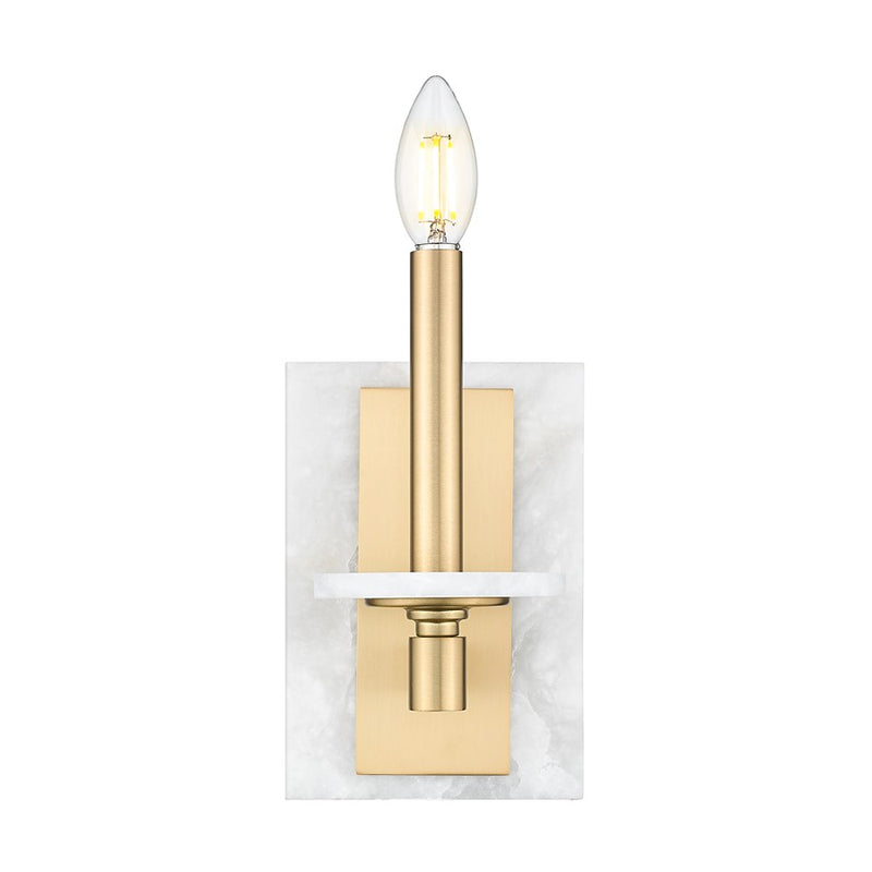 Z-Lite Kaden 1 Light Wall Sconce, Modern Gold/Alabaster - 3045-1S-MGLD