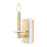 Z-Lite Kaden 1 Light Wall Sconce, Modern Gold/Alabaster