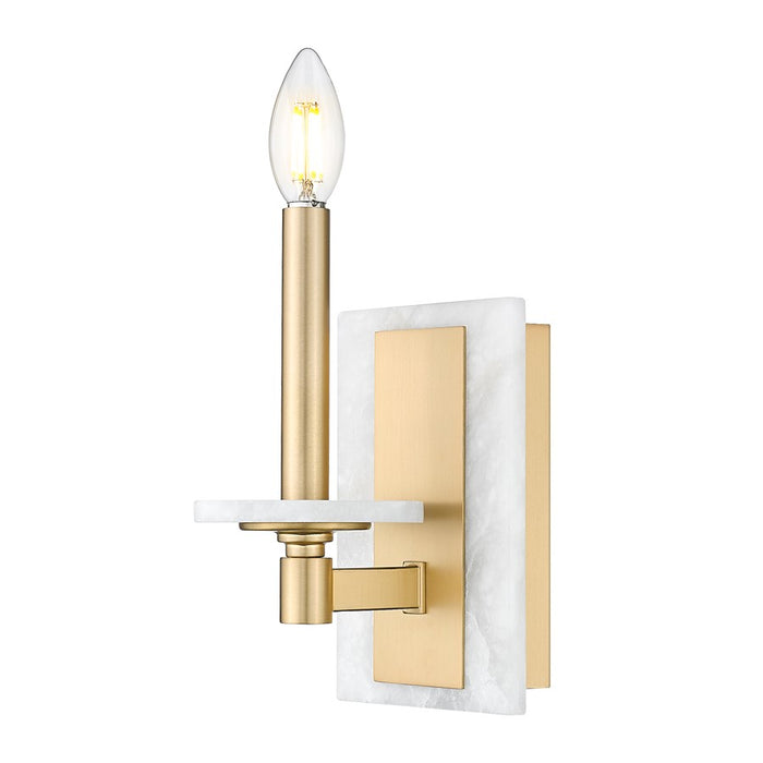 Z-Lite Kaden 1 Light Wall Sconce, Modern Gold/Alabaster