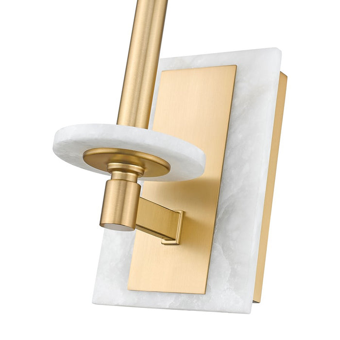 Z-Lite Kaden 1 Light Wall Sconce, Modern Gold/Alabaster