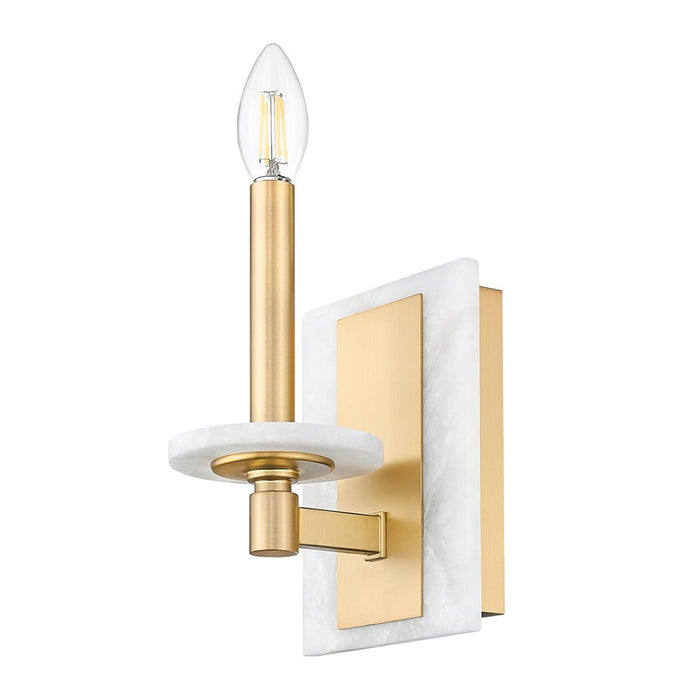 Z-Lite Kaden 1 Light Wall Sconce, Modern Gold/Alabaster