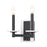 Z-Lite Kaden 2 Light Wall Sconce, Matte Black/Alabaster