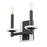 Z-Lite Kaden 2 Light Wall Sconce, Matte Black/Alabaster