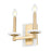 Z-Lite Kaden 2 Light Wall Sconce, Modern Gold/Alabaster